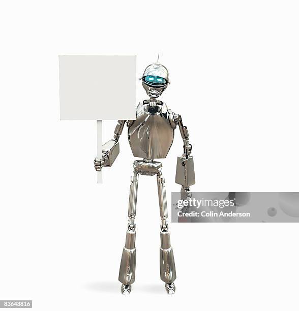 Sign Robotte Robot Holding Sign Photos and Premium High Res Pictures - Getty Images