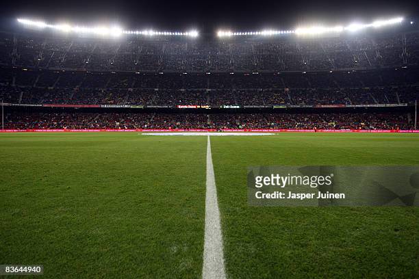 General view of the Camp Nou stadium prior to the La Liga match between Barcelona and Real Valladolid at the Camp Nou Stadium on November 8, 2008 in...