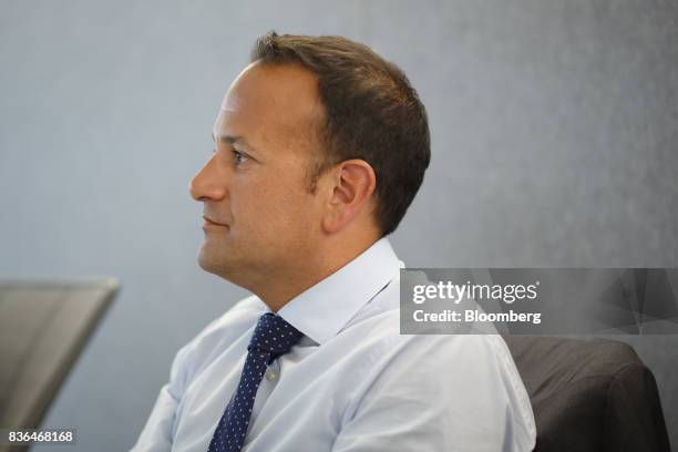 Leo Varadkar, Ireland's prime minister, listens during an interview in Toronto, Ontario, Canada on Aug. 21, 2017. Varadkar said he remains "confused...