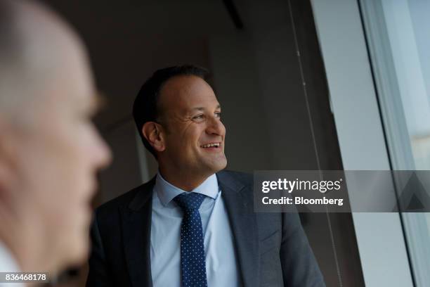 Leo Varadkar, Ireland's prime minister, smiles after an interview in Toronto, Ontario, Canada on Aug. 21, 2017. Varadkar said he remains "confused...