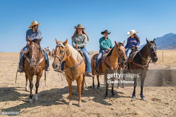 cowboys and cowgirls group - mlenny photography stock pictures, royalty-free photos & images