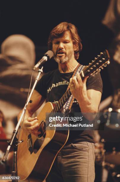 American singer-songwriter and musician Kris Kristofferson performs at 'The Music for UNICEF Concert: A Gift of Song' benefit concert, held at the...