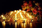 Candle lit thai culture in Asalha Puja day, Magha Puja day, Visakha Puja Day