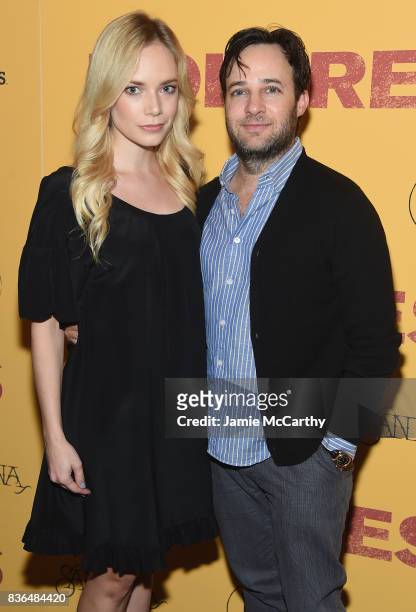 Caitlin Mehner and Danny Strong attend the "Dolores" New York Premiere at The Metrograph on August 21, 2017 in New York City.