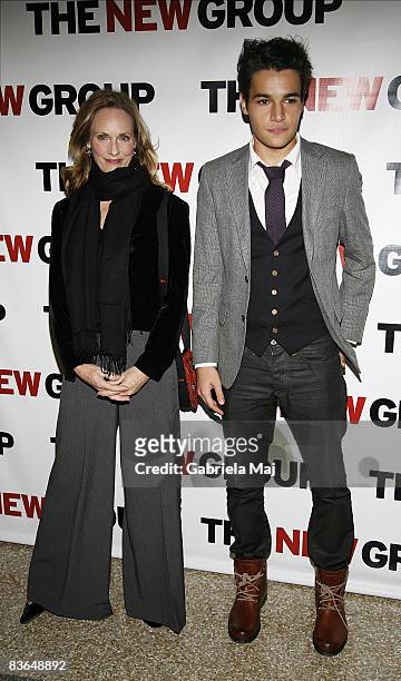 Actors Lisa Emery and Christopher Abbott attend the New Group's 2008 Gala at Pier 60, Chelsea Piers on November 10, 2008 in New York City.