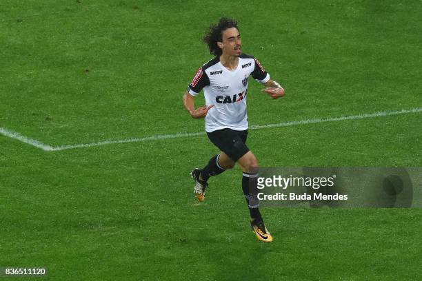 Valdvia of Atletico MG celebrates a scored goal during a match between Fluminense and Atletico MG part of Brasileirao Series A 2017 at Maracana...