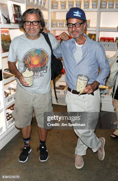 Actors Griffin Dunne and Fisher Stevens attend the "Dolores" New York premiere at The Metrograph on August 21, 2017 in New York City.