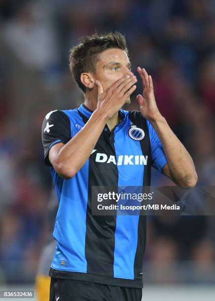 Bruges, Belgium / Uefa EL : Club Brugge v Aek Athens / Jelle VOSSEN - Deception / Football Uefa Europa League 2017 - 2018 Play-Offs 1st leg / Picture...