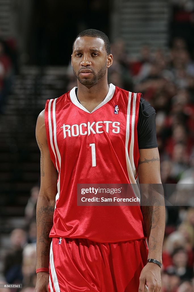 T Mac Rockets Tracy McGrady of the Houston Rockets walks down the court during the ...