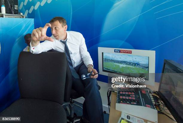 Former England Captain and current Sky Sports commentator Michael Atherton during day two of the 1st Investec test match between England and West...