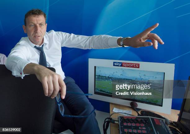 Former England Captain and current Sky Sports commentator Michael Atherton during day two of the 1st Investec test match between England and West...