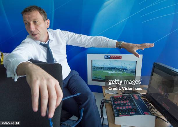 Former England Captain and current Sky Sports commentator Michael Atherton during day two of the 1st Investec test match between England and West...