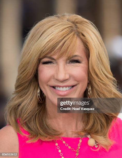 Leeza Gibbons visits "Extra" at Universal Studios Hollywood on August 21, 2017 in Universal City, California.