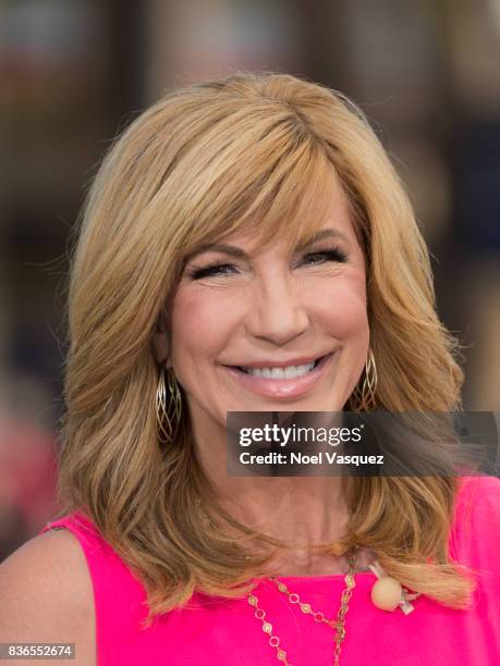 Leeza Gibbons visits "Extra" at Universal Studios Hollywood on August 21, 2017 in Universal City, California.