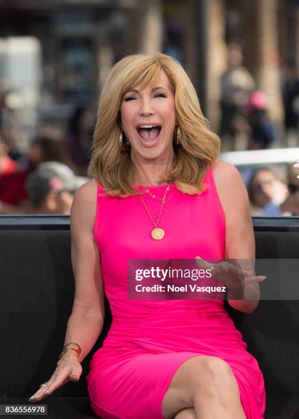 Leeza Gibbons visits "Extra" at Universal Studios Hollywood on August 21, 2017 in Universal City, California.