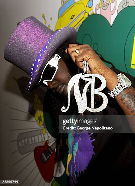 Rapper T-Pain visits MTV's "TRL" at the MTV studios in Times Square on November 11, 2008 in New York City.