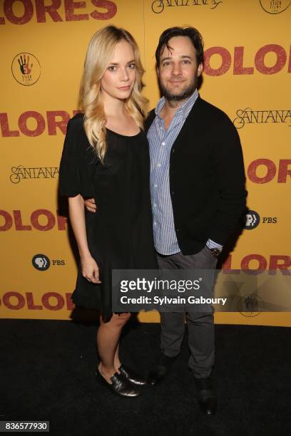 Caitlin Mehner and Danny Strong attend "Dolores" New York Premiere at Metrograph on August 21, 2017 in New York City.