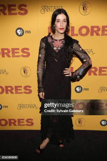 Sarah Sophie Flicker attends "Dolores" New York Premiere at Metrograph on August 21, 2017 in New York City.