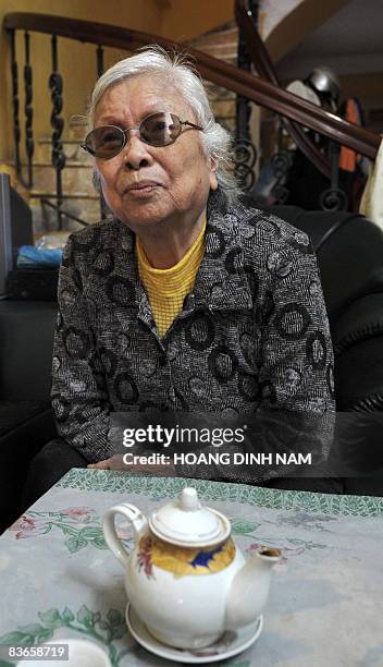 Nguyen Thi Thanh speaks during an interview at her house in Hanoi on November 5, 2005. During the war, she helped save John McCain's life, but when...