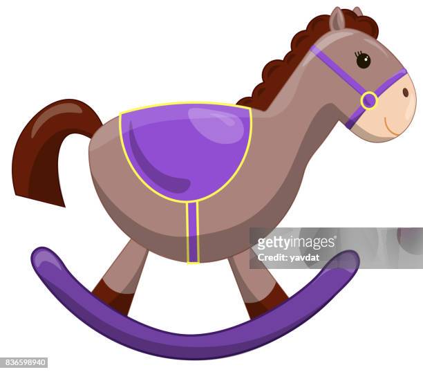 Cute Toy Horse With Wheels Kids First Toys Baby Shower Design Element  Cartoon Vector Hand Drawn Illustration Isolated On White Background Vintage  Rocking Horse Ball High-Res Vector Graphic - Getty Images