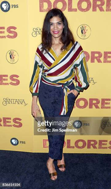 Actress Laura Gomez attends the "Dolores" New York premiere at The Metrograph on August 21, 2017 in New York City.
