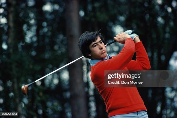 Spanish golfer Severiano Ballesteros competing in the World Match Play Championship at Wentworth Club, Virginia Water, Surrey, 1976.