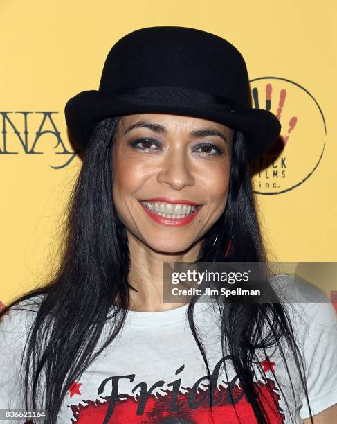 Poet Caridad De la Luz attends the "Dolores" New York premiere at The Metrograph on August 21, 2017 in New York City.