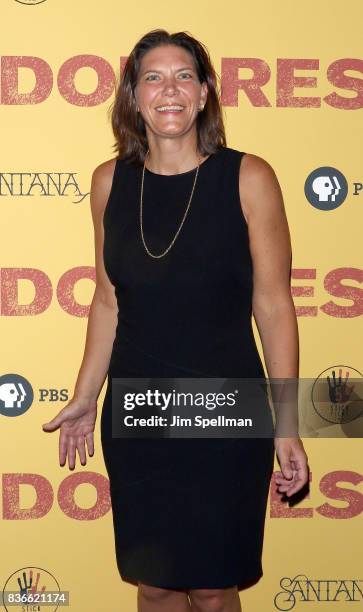 Distribution co-president Andrea Downing attends the "Dolores" New York premiere at The Metrograph on August 21, 2017 in New York City.