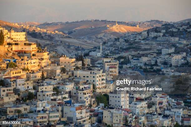 silwan, on the outskirts of jerusalem - human settlement stock pictures, royalty-free photos & images