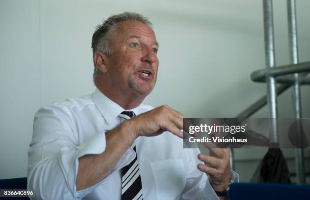 Former England Captain and current Sky Sports commentator Ian Botham during day two of the 1st Investec test match between England and West Indies at...