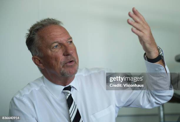 Former England Captain and current Sky Sports commentator Ian Botham during day two of the 1st Investec test match between England and West Indies at...