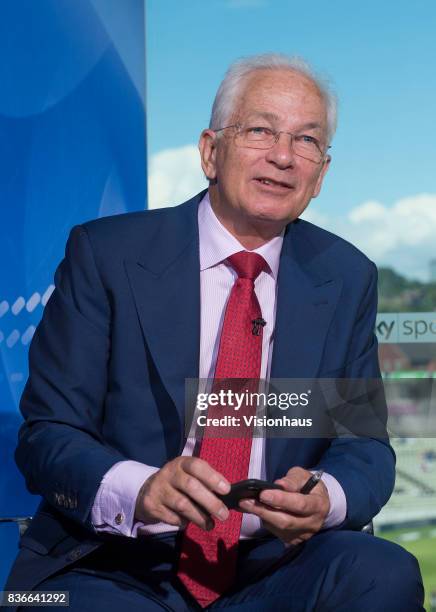 Former England captain and current Sky Sports commentator David Gower during day two of the 1st Investec test match between England and West Indies...