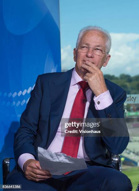 Former England batsman and current Sky Sports commentator David Gower during day two of the 1st Investec test match between England and West Indies...