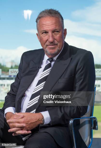 Former England Captain and current Sky Sports commentator Ian Botham during day two of the 1st Investec test match between England and West Indies at...