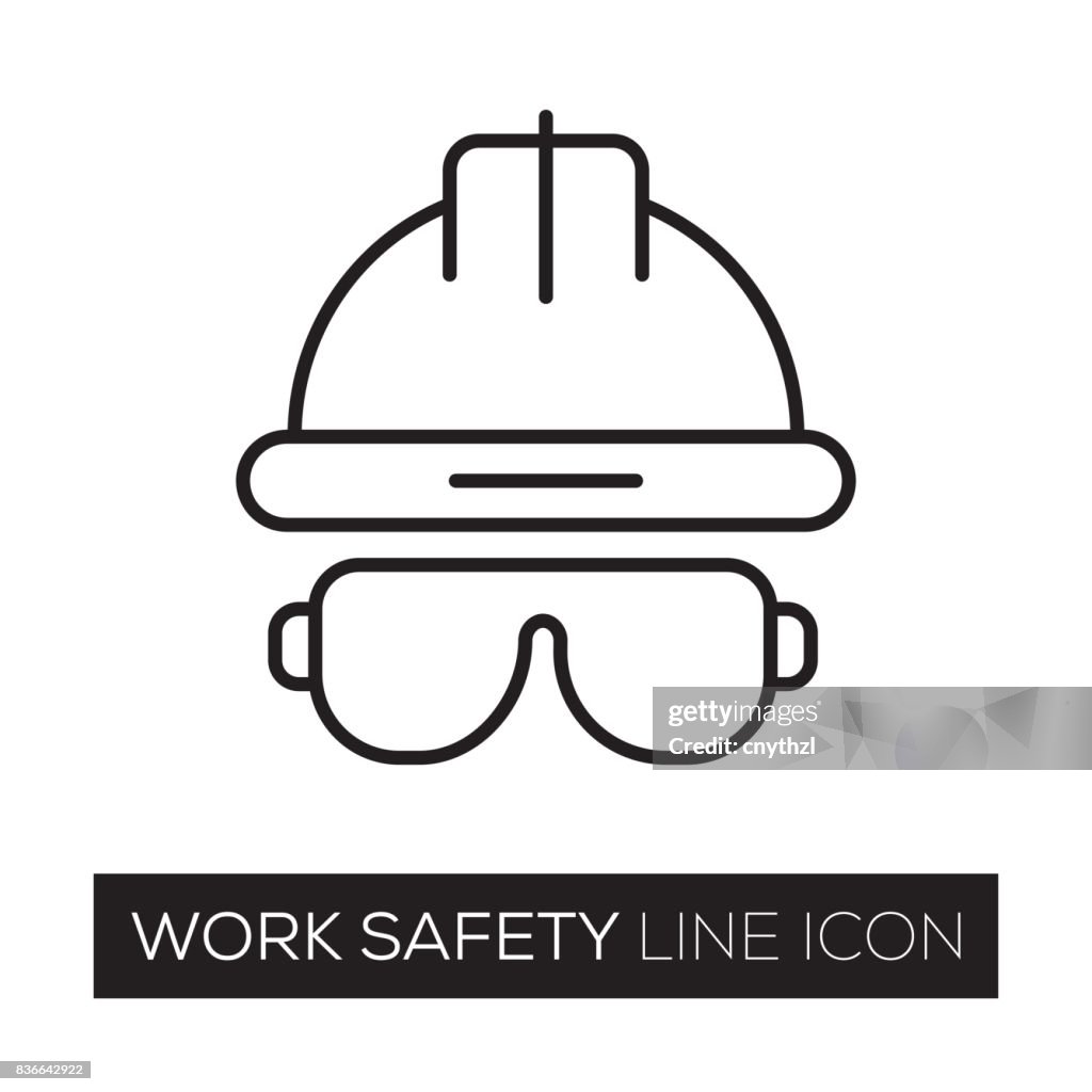 WORK SAFETY LINE ICON