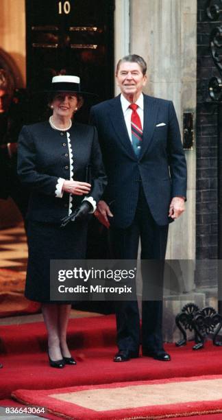 Ronald Reagan June 1988 President of the United States of America and Margaret Thatcher.