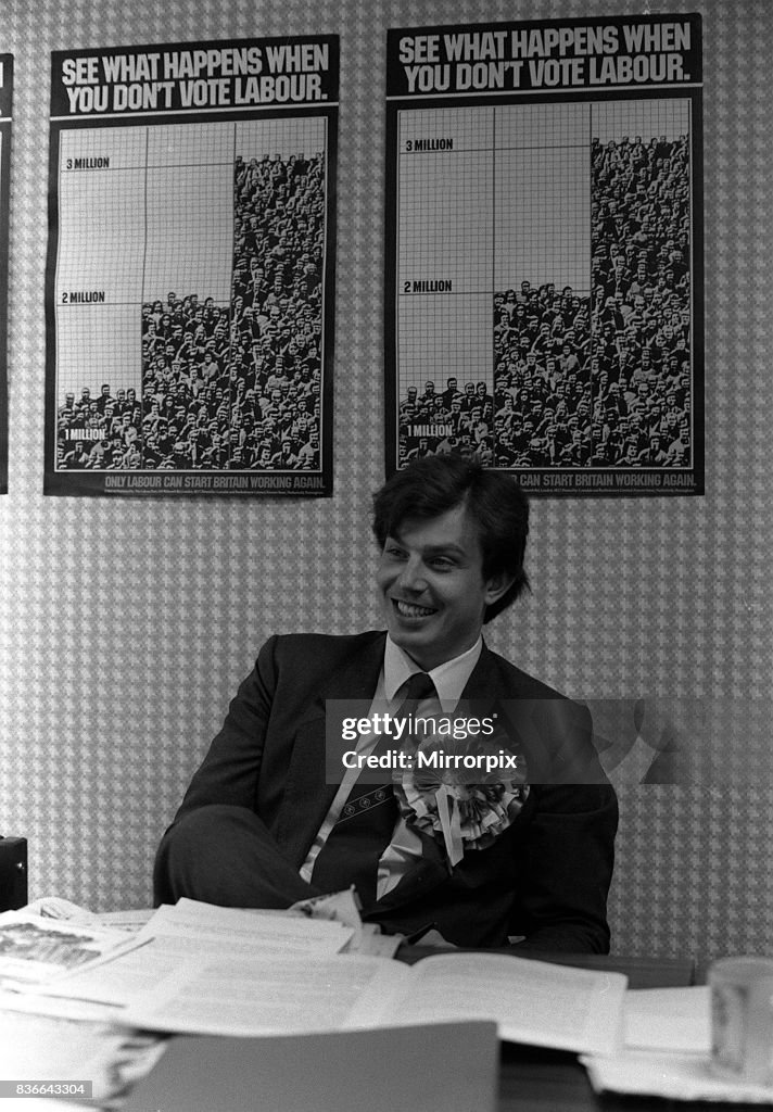 Tony Blair of the Labour party during Beaconsfield by election... News