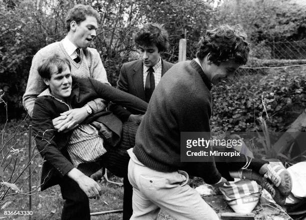 Rupert Soames October, 27th October 1980. Kidnapped by Cambridge Students from Oxford University and taken to a Cambridge tea shop, bound and gagged.