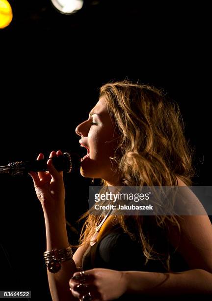 Australian pop singer Gabriella Cilmi performs live during a concert at the Frannz Club on November 12, 2008 in Berlin, Germany. The concert is part...