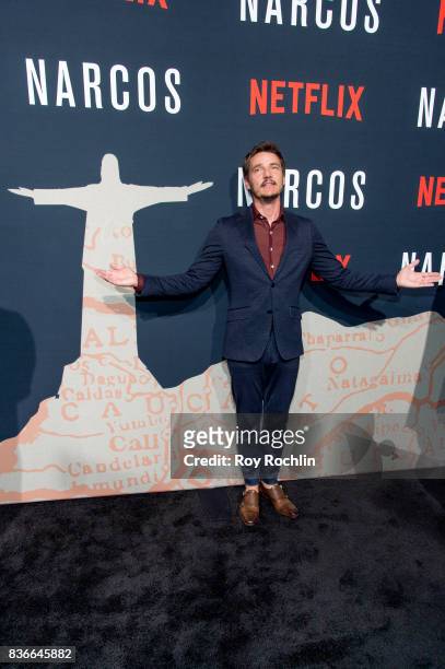 Pedro Pascal attends "Narcos" season 3 New York Screening at AMC Loews Lincoln Square 13 theater on August 21, 2017 in New York City.