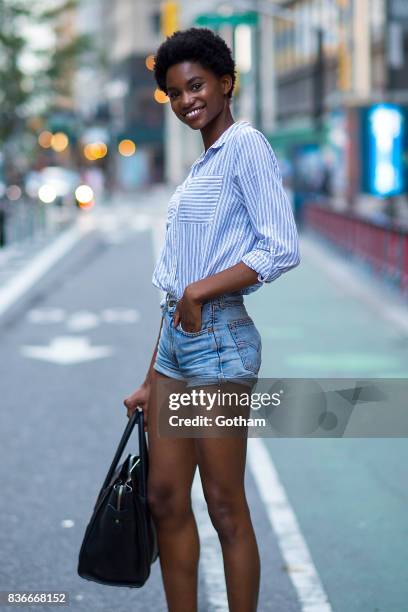 Model Tara Falla attends call backs for the 2017 Victoria's Secret Fashion Show in Midtown on August 21, 2017 in New York City.