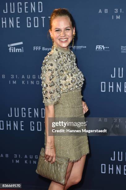 Actress Alicia von Rittberg during the 'Jugend ohne Gott' premiere at Mathaeser Filmpalast on August 21, 2017 in Munich, Germany.