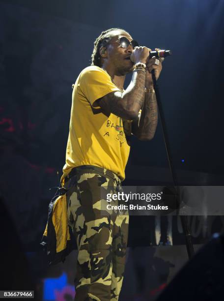 Rapper Future live in concert 'The Future HNDRXX Tour' at Royal Farms Arena on August 21, 2017 in Baltimore, Maryland.