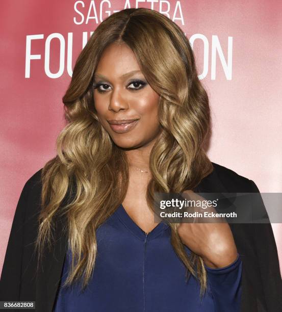 Actress Laverne Cox poses for portrait at SAG-AFTRA Foundation Conversations with "Orange Is The New Black" at SAG-AFTRA Foundation Screening Room on...