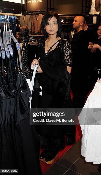 Leah Weller attends the VIP preview of the new Comme Des Garcons collection for H&M, at H&M Regent Street on November 12, 2008 in London, England.