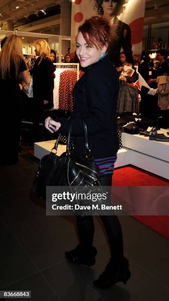 Jaime Winstone attends the VIP preview of the new Comme Des Garcons collection for H&M, at H&M Regent Street on November 12, 2008 in London, England.
