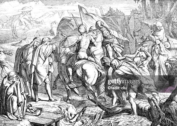 hannibal crossing the alps - hannibal crossing the alps stock illustrations