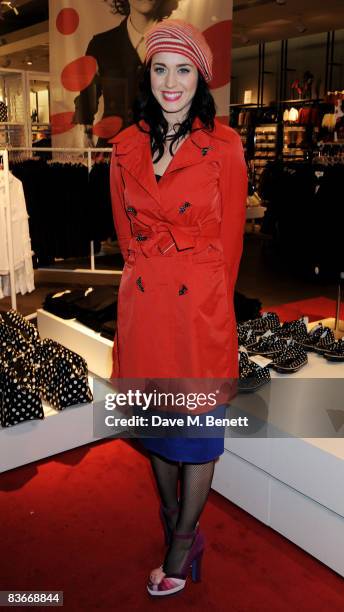 Katy Perry attends the VIP preview of the new Comme Des Garcons collection for H&M, at H&M Regent Street on November 12, 2008 in London, England.