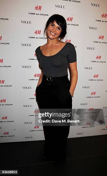 Gemma Arterton attends the VIP preview of the new Comme Des Garcons collection for H&M, at H&M Regent Street on November 12, 2008 in London, England.