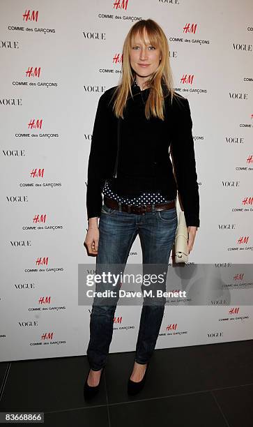 Jade Parfitt attends the VIP preview of the new Comme Des Garcons collection for H&M, at H&M Regent Street on November 12, 2008 in London, England.